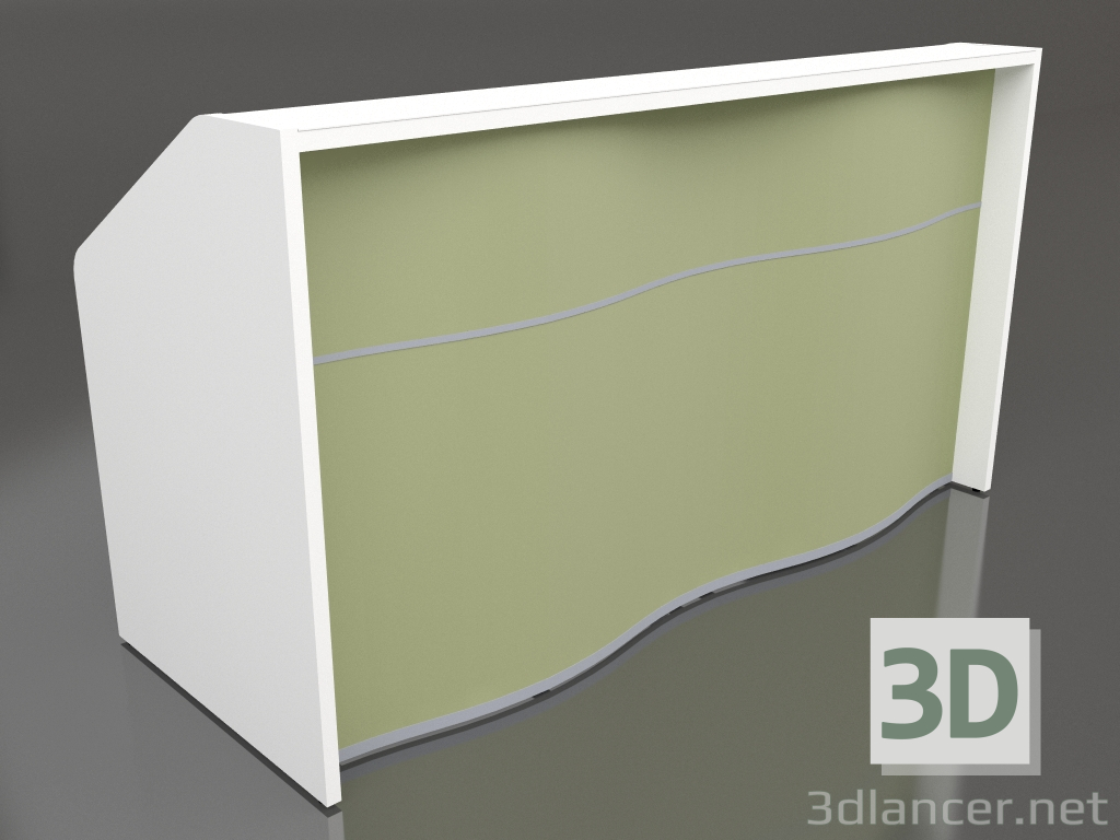 3D modeli Resepsiyon masası Wave LUV14 (1996x770) - önizleme