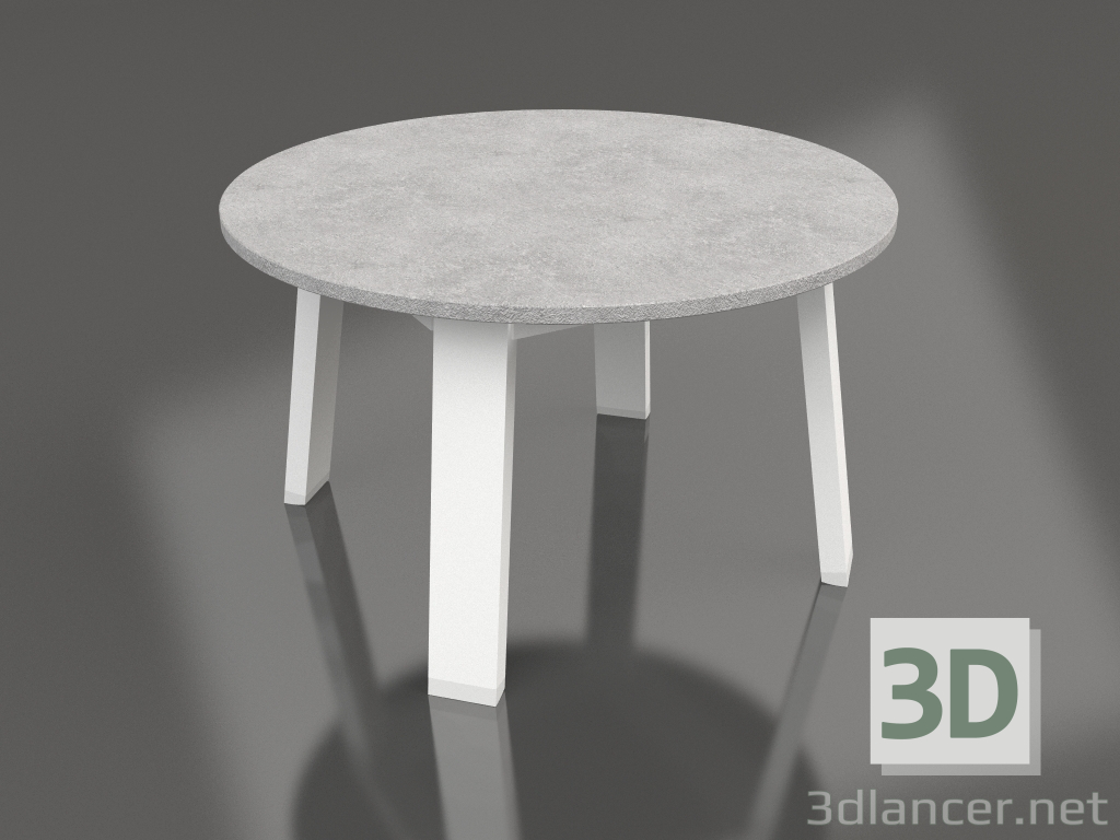 modello 3D Tavolino rotondo (Bianco, DEKTON) - anteprima
