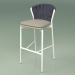 3d model Bar stool 250 (Metal Milk, Polyurethane Resin Mole, Padded Belt Gray-Blue) - preview