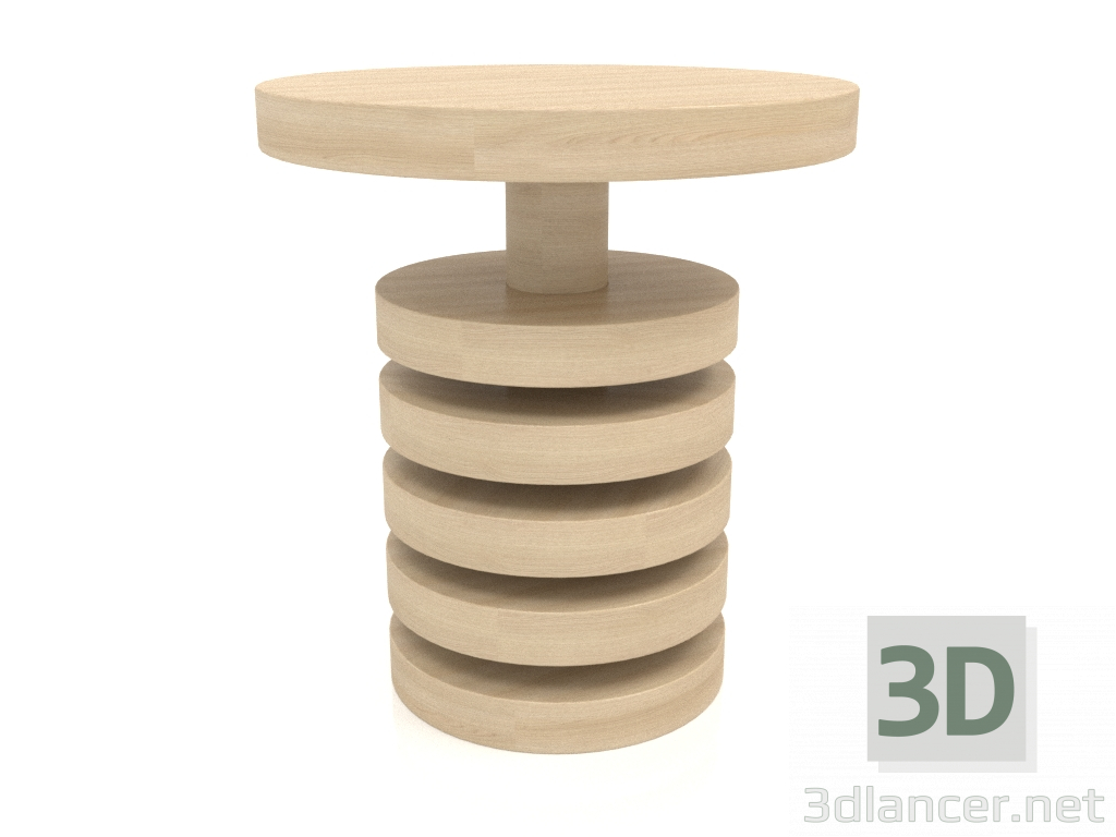 modello 3D Tavolino JT 04 (P=500x550, legno bianco) - anteprima