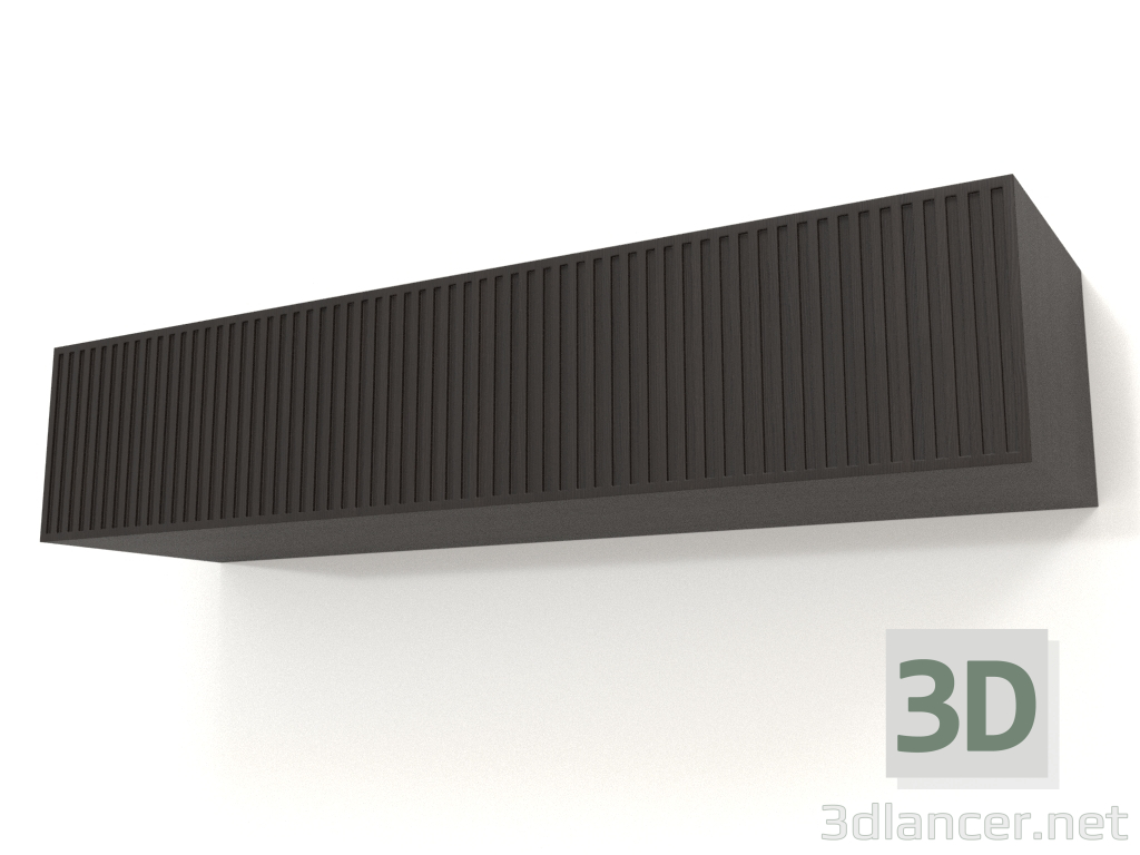 3 डी मॉडल हैंगिंग शेल्फ ST 06 (1 नालीदार दरवाजा, 1200x315x250, लकड़ी का भूरा अंधेरा) - पूर्वावलोकन