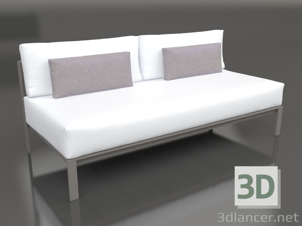 modèle 3D Module canapé, section 4 (Gris quartz) - preview