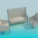 3 डी मॉडल सोफे और कुर्सियों - पूर्वावलोकन