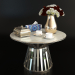 3d Tea table decoration with flowers model buy - render