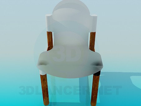 modello 3D Sedia in plastica - anteprima