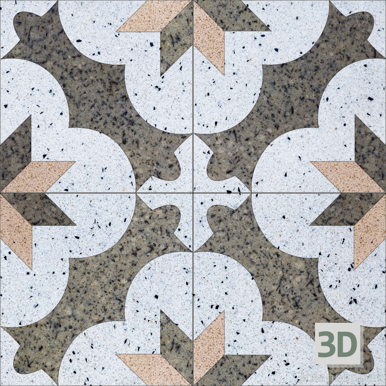 Texture download gratuito di mosaico con arabeschi - immagine