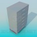 modèle 3D Commode étroite Tall - preview