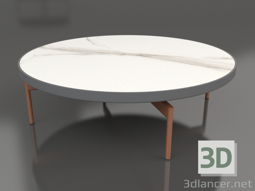 3d model Coffee table round Ø120 (Anthracite, DEKTON Aura) - preview