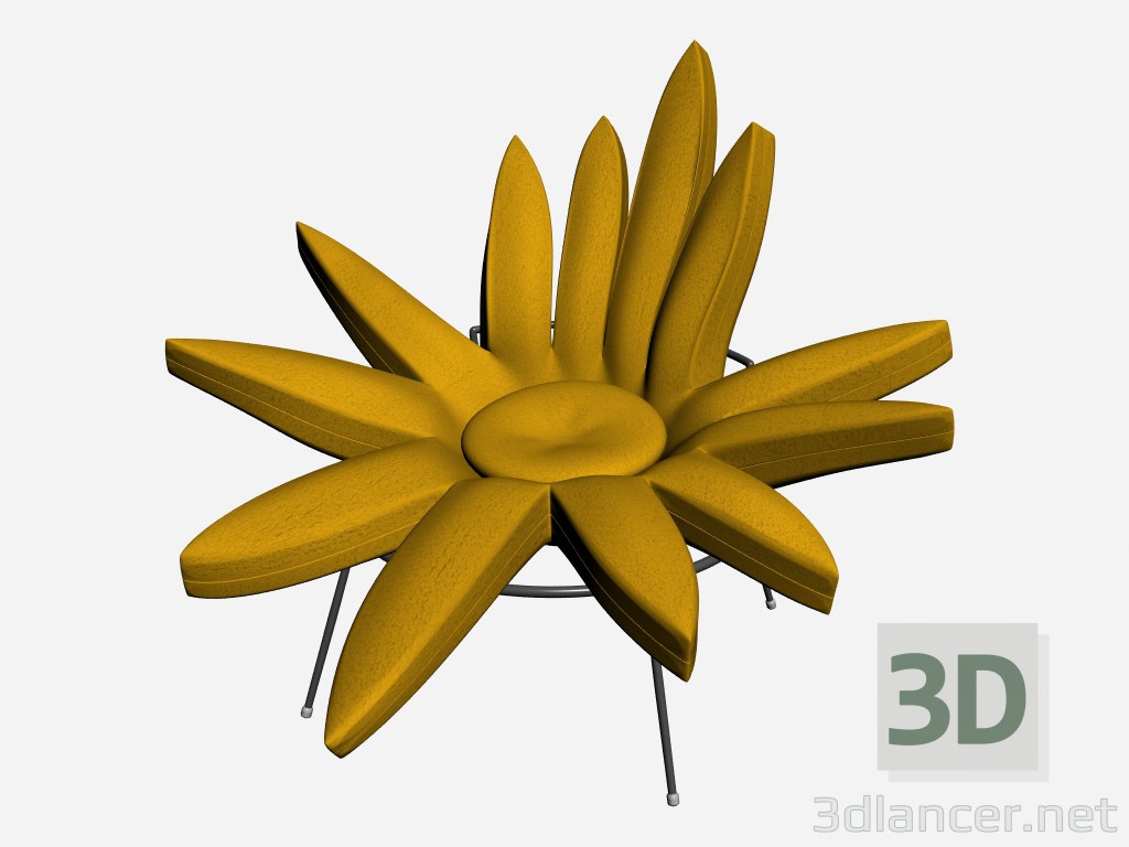 3D modeli Papatya koltuk 1 - önizleme