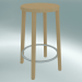 3d model Stool BLOCCO stool (8500-60 (63 cm), ash natural, sanded aluminum) - preview