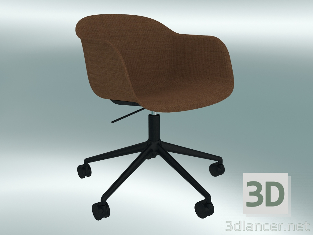 3d модель Кресло с газлифтом Fiber (Remix 452, Black) – превью