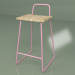 3d модель Барный стул (розовый) – превью