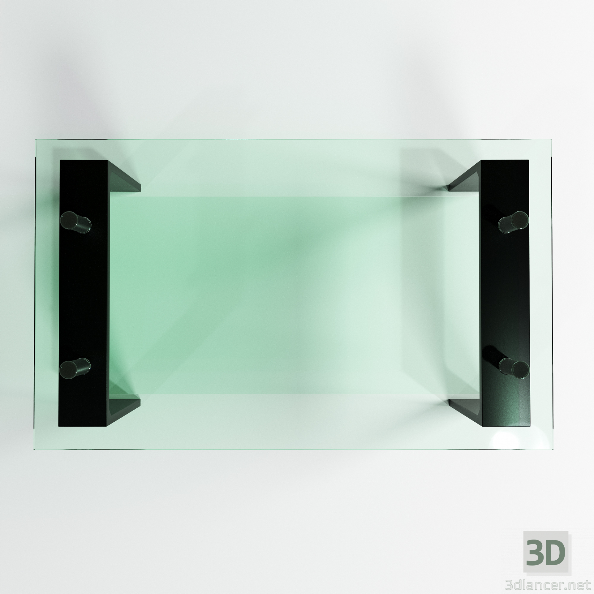 modèle 3D de table en verre acheter - rendu