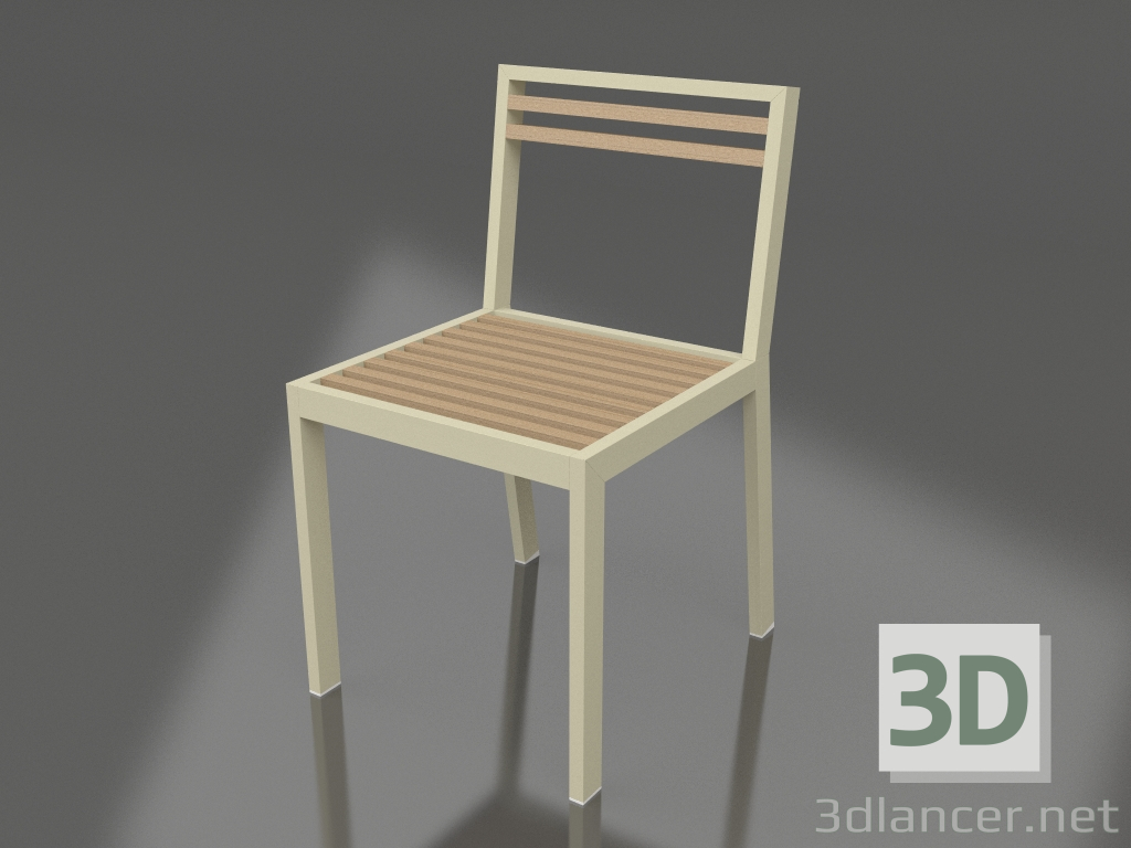 3D modeli Yemek sandalyesi (Altın) - önizleme