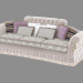 3D Modell Dreisitz-Sofa im Art-Deco-Stil - Vorschau