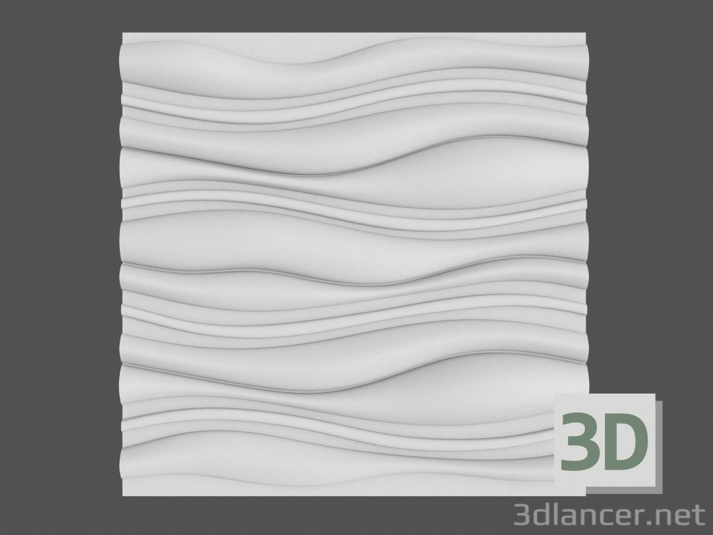 3d model Panel de fuerza 3D - vista previa
