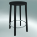 3d model Stool BLOCCO stool (8500-60 (63 cm), ash black stained lacquered, sanded aluminum) - preview