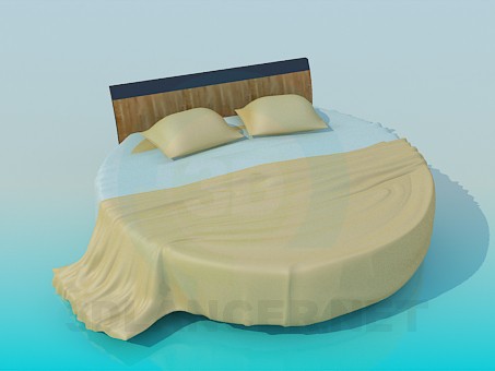 3 डी मॉडल गोल बिस्तर - पूर्वावलोकन