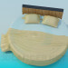 3d модель Круглая кровать – превью