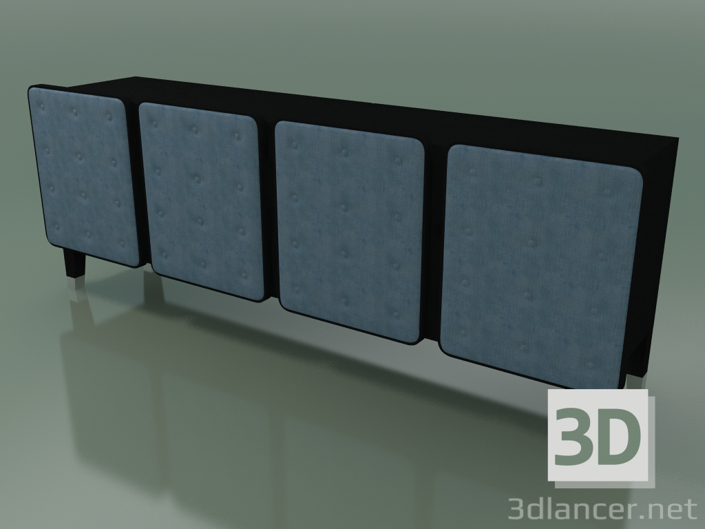 3D Modell Schließfach (69, schwarz) - Vorschau