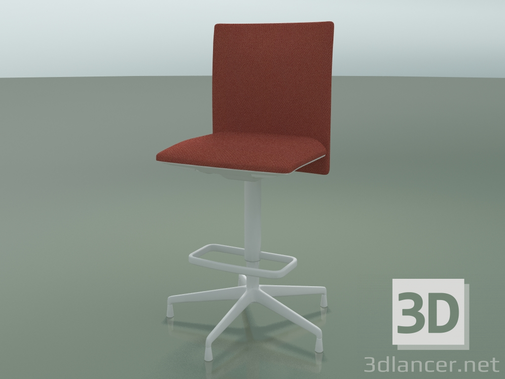 3d model Low back stool 6507 (5 legs, with removable padding, V12) - preview