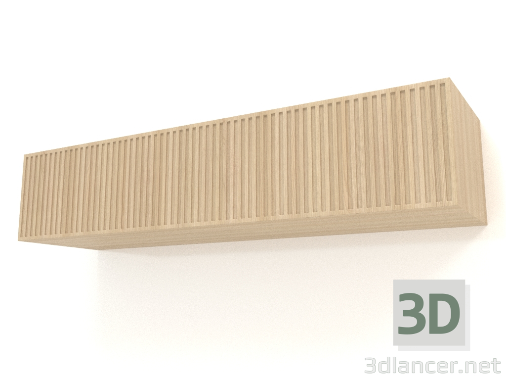 3 डी मॉडल हैंगिंग शेल्फ एसटी 06 (1 नालीदार दरवाजा, 1200x315x250, लकड़ी सफेद) - पूर्वावलोकन