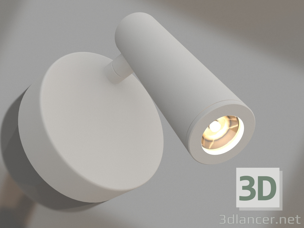 3D modeli Lamba SP-BED-NB-R90-3W Warm3000 (WH, 20 derece, 230V) - önizleme