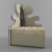 3d Armchair Belisaire model buy - render
