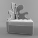 3d Armchair Belisaire model buy - render
