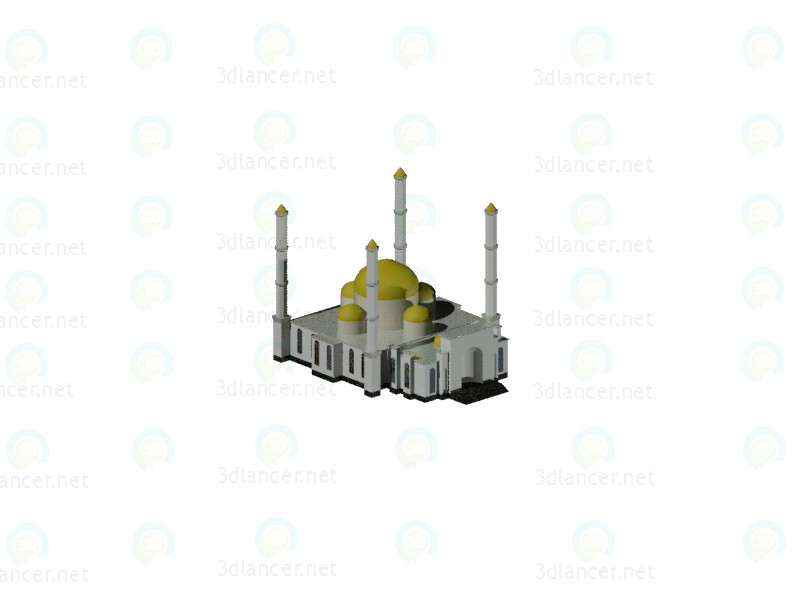 3d model mosque - preview