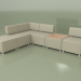 3d model Modular sofa Malta (Set 2, White leather) - preview