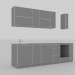 3D modeli Mutfak 2800x600x2200(h) minimalizm - önizleme