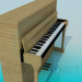modello 3D Pianoforte in legno - anteprima