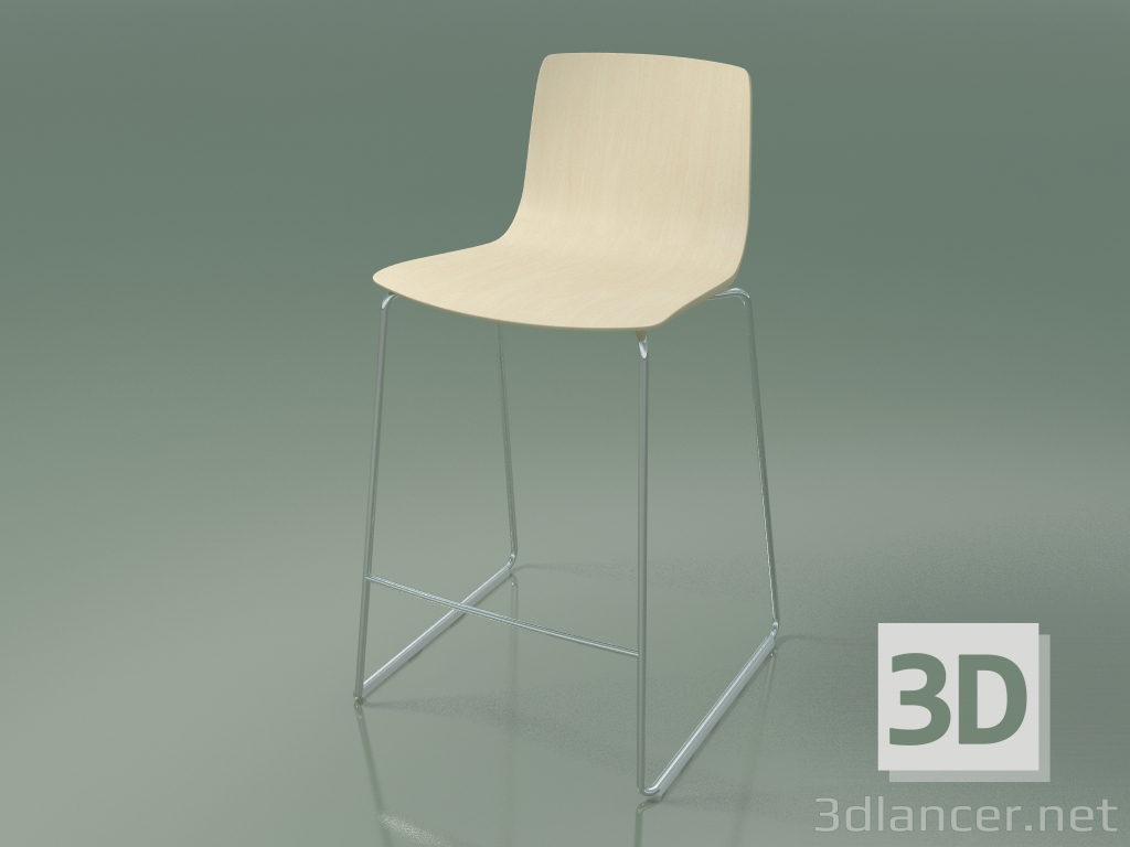 modello 3D Sedia da bar 3911 (betulla bianca) - anteprima