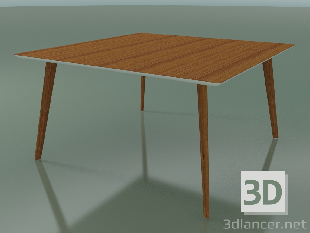 3D Modell Quadratischer Tisch 3503 (H 74 - 140 x 140 cm, M02, Teak-Effekt, Option 1) - Vorschau