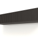 modello 3D Mensola pensile ST 06 (2 ante grecate, 1200x315x250, legno marrone scuro) - anteprima