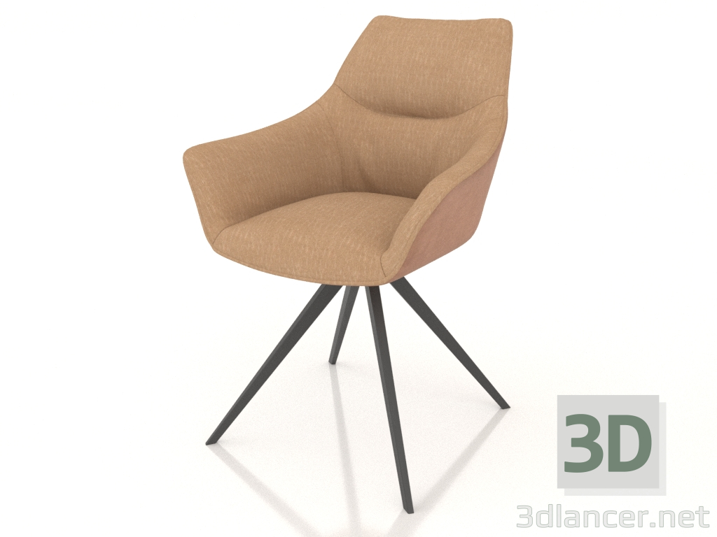 3d модель Кресло Cintia (карамель-черный) – превью
