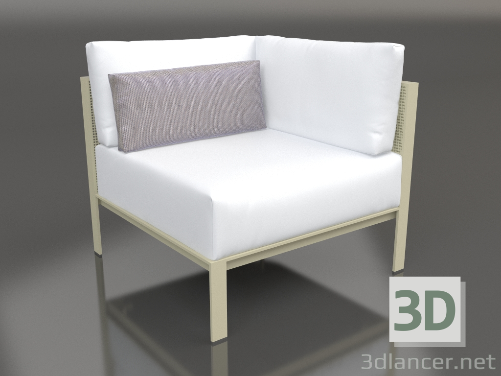 modèle 3D Module canapé, section 6 (Or) - preview