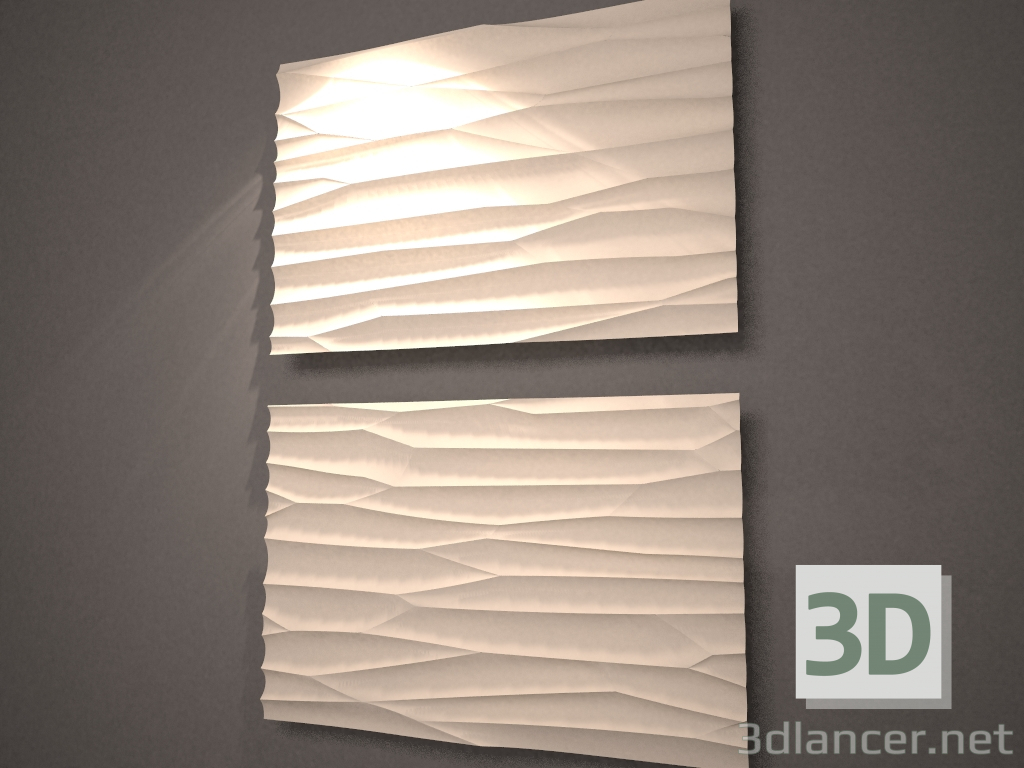 3d модель Панель декоративна Dune – превью