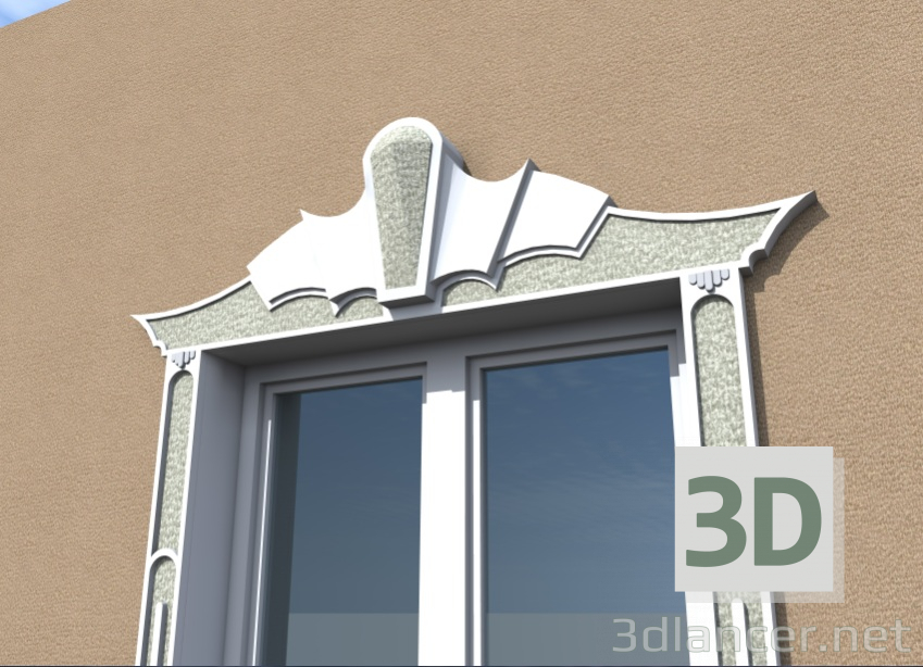 3d декоративный элемент для окно модель купить - ракурс