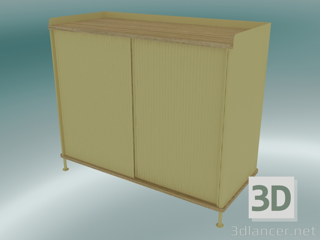 modello 3D Buffet Enfold (alto, rovere, giallo sabbia) - anteprima