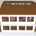 3 डी मॉडल अटारी के साथ दो मंजिला घर - पूर्वावलोकन