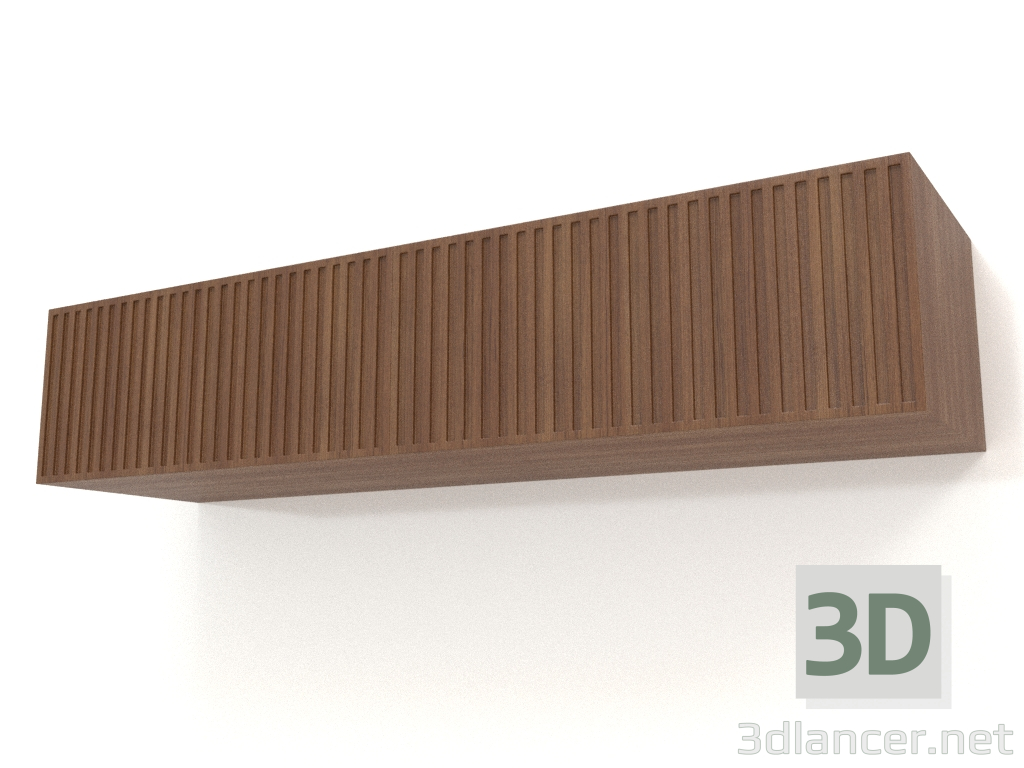 modello 3D Mensola pensile ST 06 (2 ante grecate, 1200x315x250, legno marrone chiaro) - anteprima