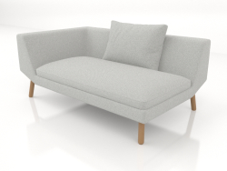 End sofa module 156 with an armrest on the left (wooden legs)