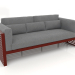 3D modeli 3'lü yüksek sırtlı kanepe (Şarap kırmızısı) - önizleme