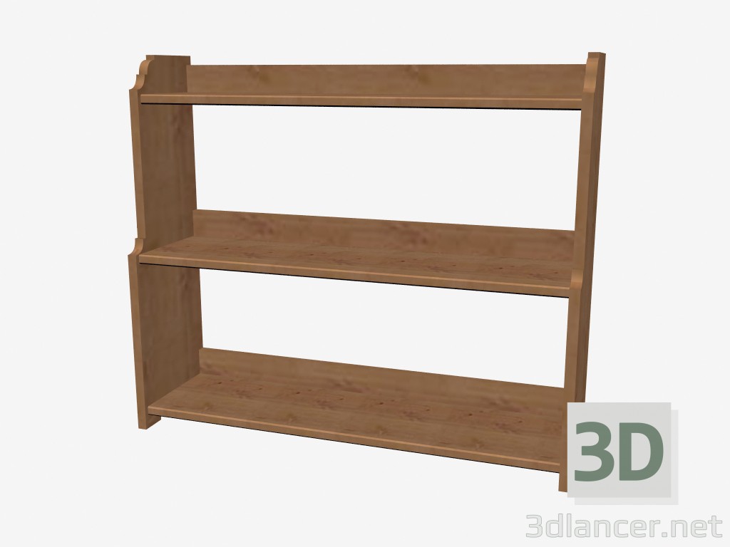 3d model Bookcase low - preview