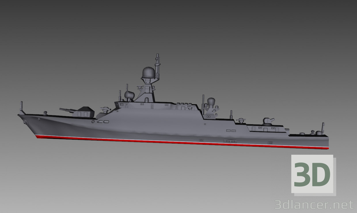 3d model Crucero de misiles pequeños - vista previa