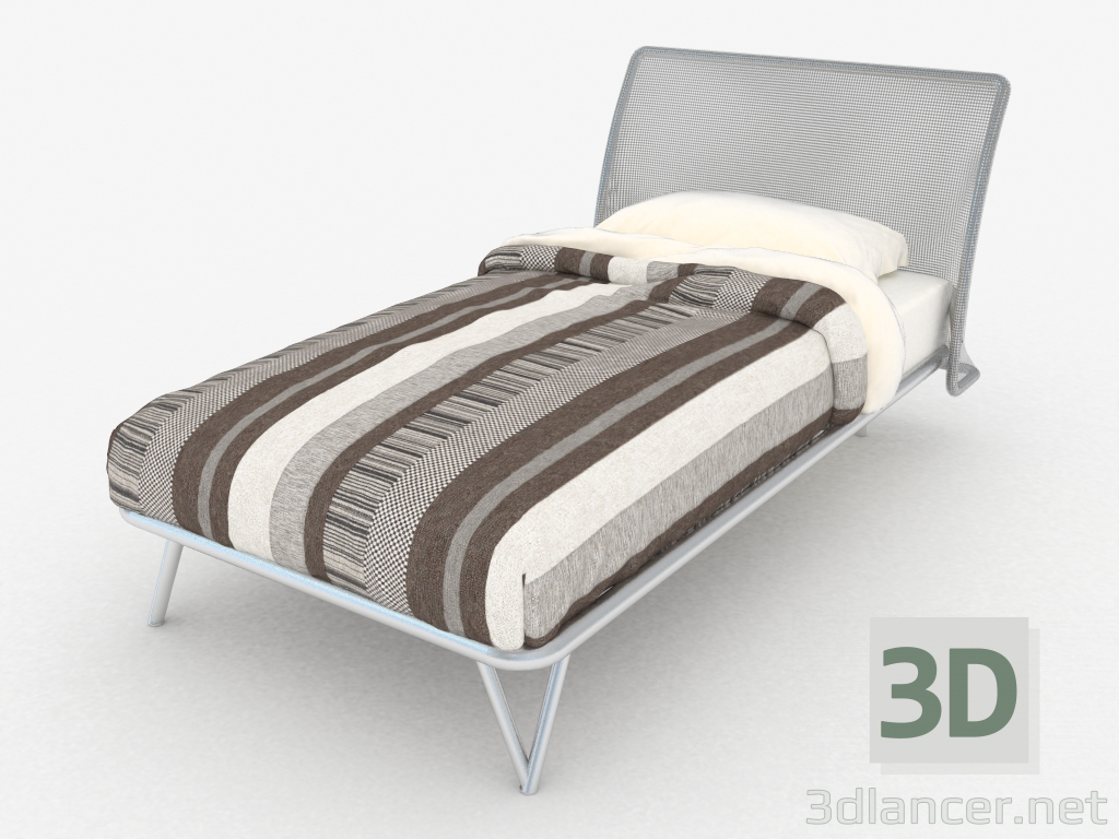 3D modeli Tek kişilik yatak Essentia - önizleme