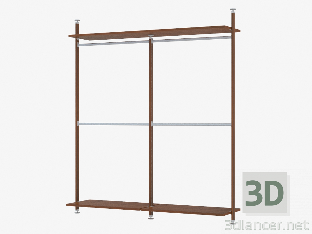 3d model Shelving with solid shelves - preview