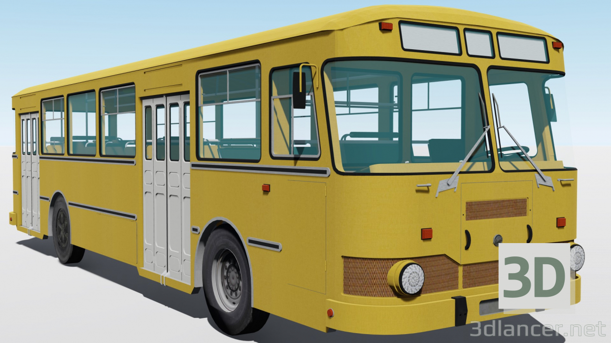 3 डी बस LiAZ-677 मॉडल खरीद - रेंडर